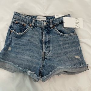 Zara denim high waisted shorts